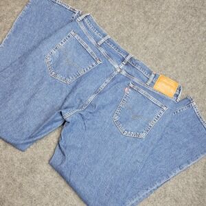 Levis 514 Jeans Mens 38x32 Blue Denim Streetwear Grunge Festival Rodeo Red Tab